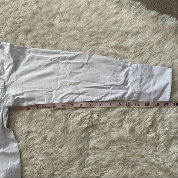 Madewell Top Utility Long-Sleeve Popover Shirt Pockets White S NWT New - Picture 12 of 12